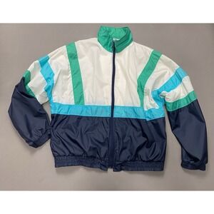 Vintage 90's IB Pro Windbreaker Full Zip Jacket By Independently Basic Men's XL